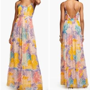 Ramy brooks ivy printed silk maxi dress- xs